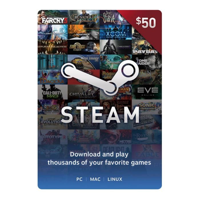 Steam Gift Card $50 (US) - Instant Delivery Email 